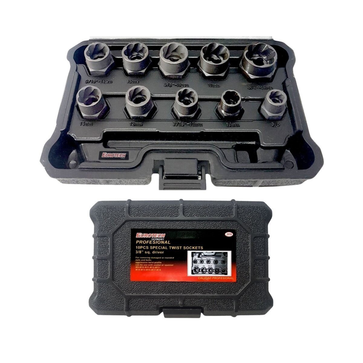 Cajita Extractores Pernos 10 Piezas