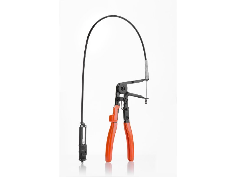 PINZA PARA ABRAZADERAS ELASTICAS CON CABLE EXTENCIBLE