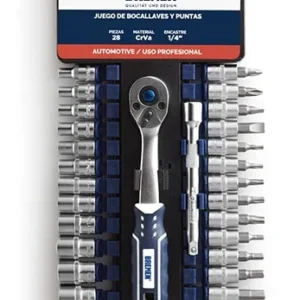 BOC.JGO PORTATIL    Enc.1/4" x28 Pzs. (4-14mm) + (13 PUNTAS) BREMEN®