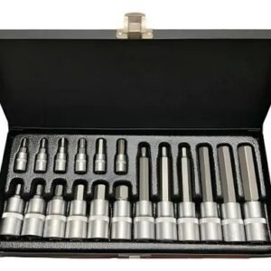Set de Puntas Hexagonales con Tubos x 18 Piezas