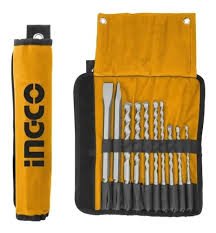 JUEGO DE PUNTA CINCEL Y 8 MECHAS SDS+ INGCO