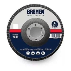 DISCO FLAP BREMEN 4-1/2" (ø115x22mm) OX. ALUMINIO - 080 [10 unid]