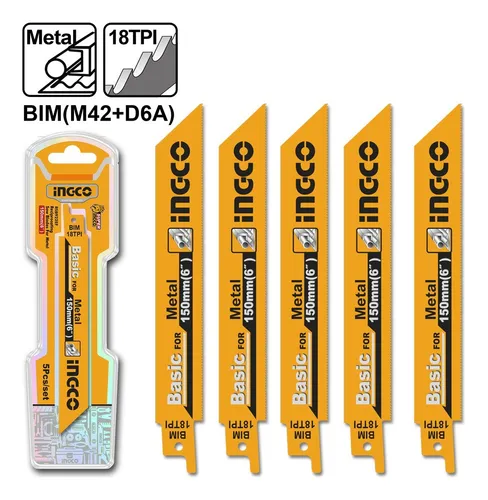 JUEGO 5 PIEZAS HOJAS PARA SIERRA SABLE METAL