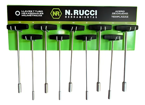 Exhibidor Llave T tubo hexagonal 300 - mm (9 Pz)