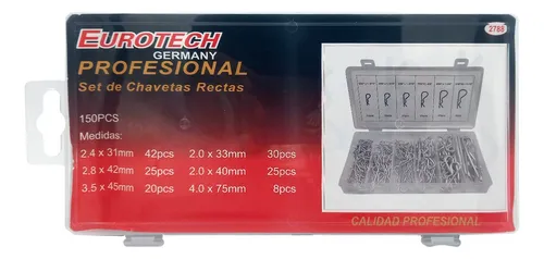 Surtido Chavetas Curvas (150Pcs)