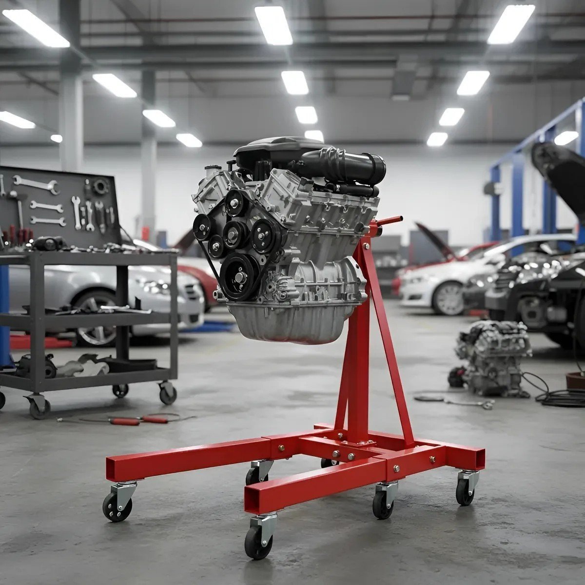 BANCO DE MOTOR 2000 LBS PATAS PLEGABLES