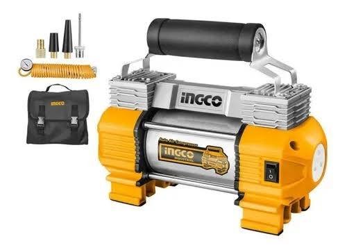 Compresor de Aire para Auto 12V Doble Cilindro INGCO